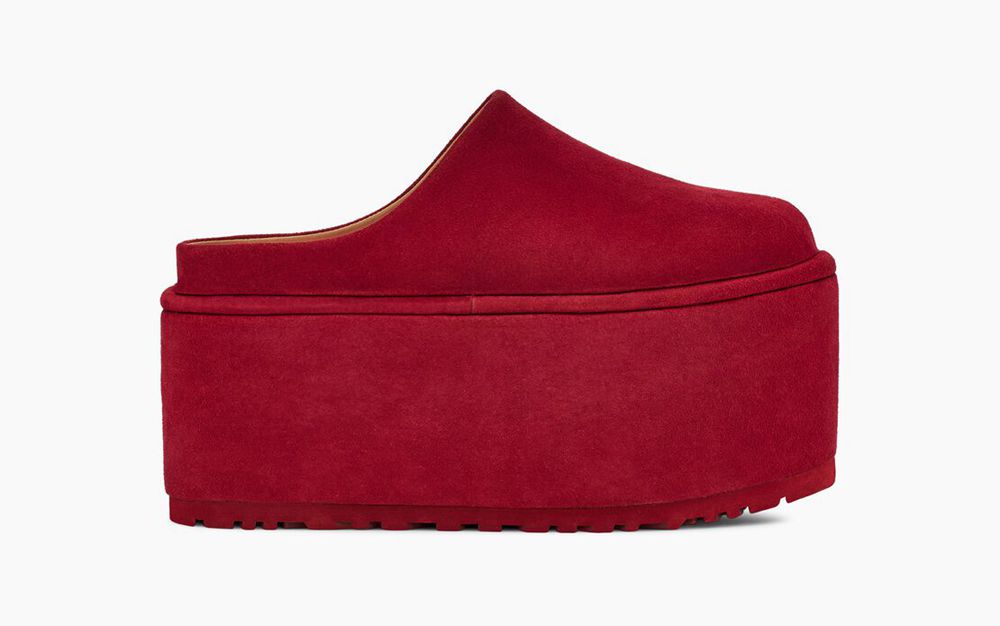 Ugg X Molly Goddard Platform - Womens Moccasins - Deep Red - NZ (6051CONUT)